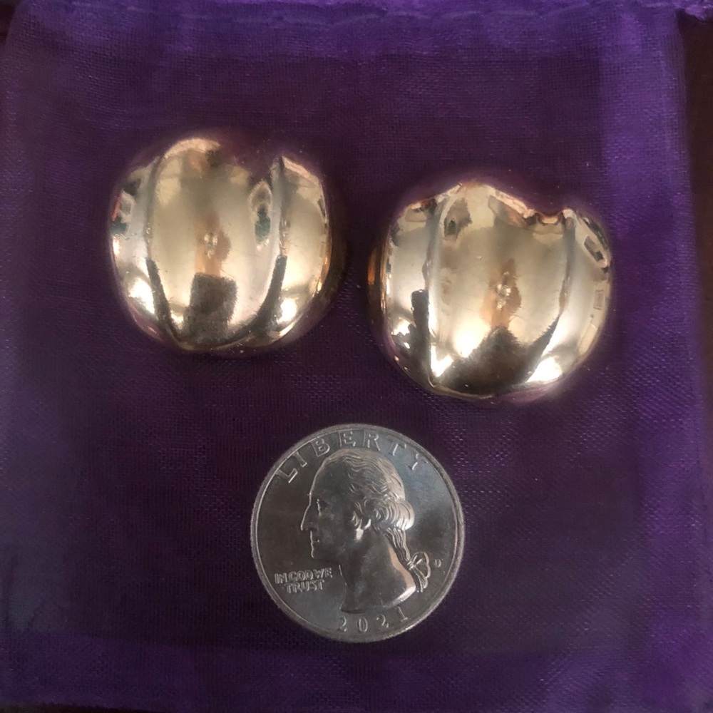 Vintage Gold Dome Clip-On Earrings